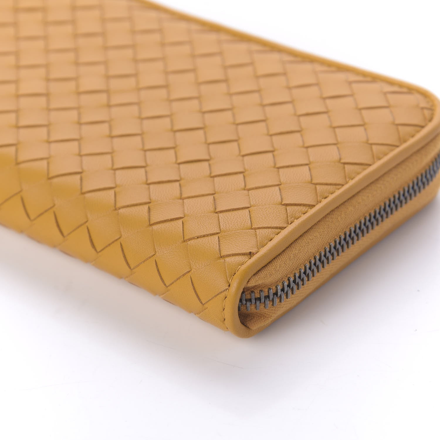 Bottega Veneta Nappa Intrecciato Zip Around Wallet Sunset 7 of 10