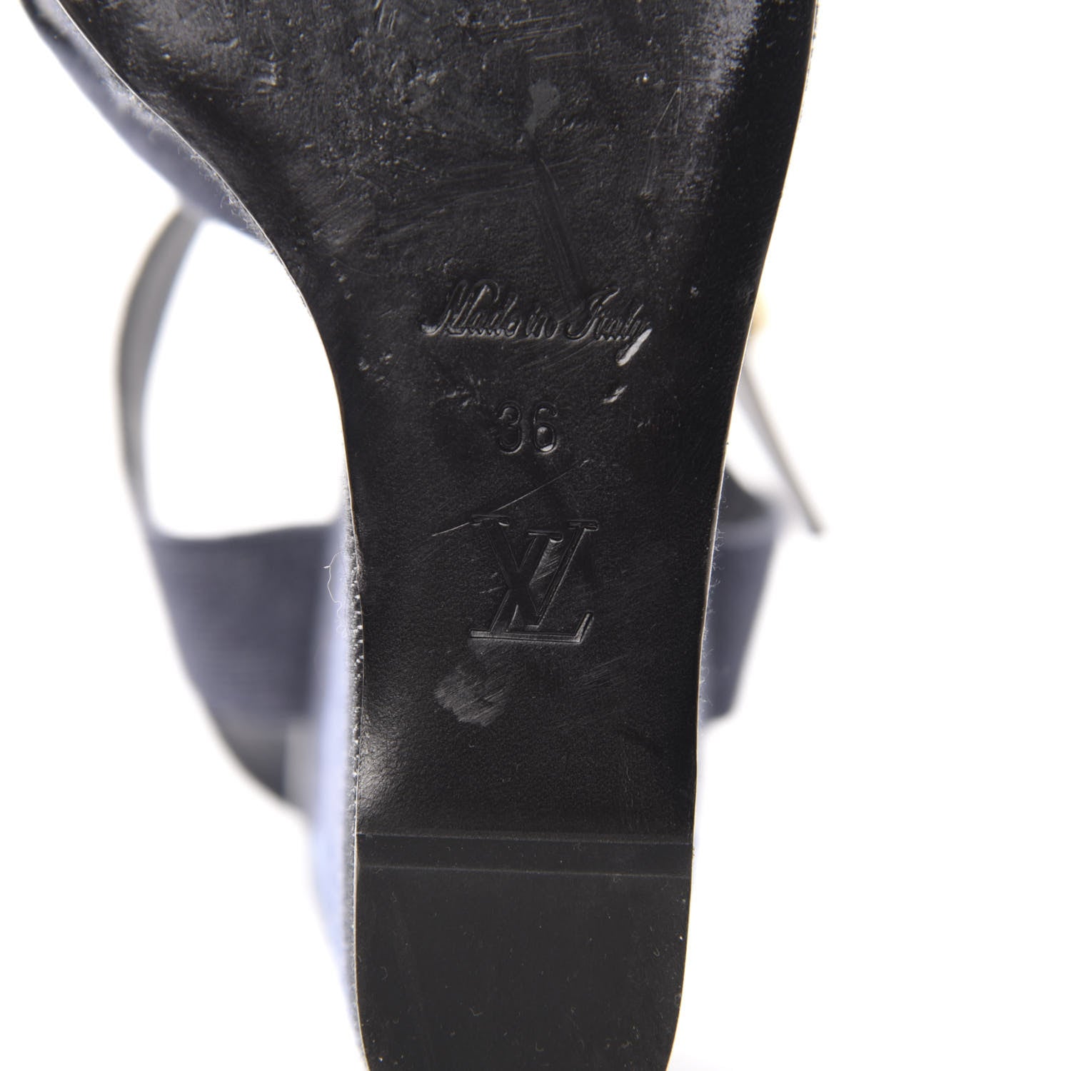 Louis Vuitton Canvas Blue Shore Wedge Sandal 36 Marine 8 of 11