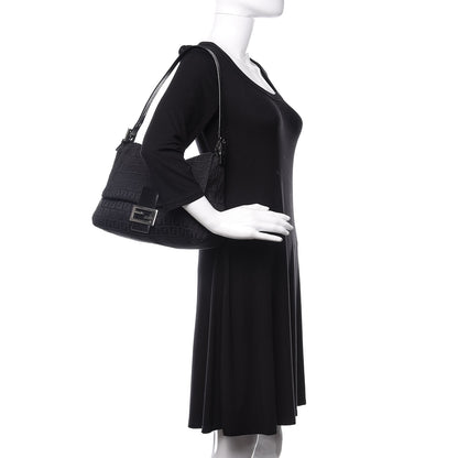 Fendi Zucchino Mama Baguette Black 2 of 10