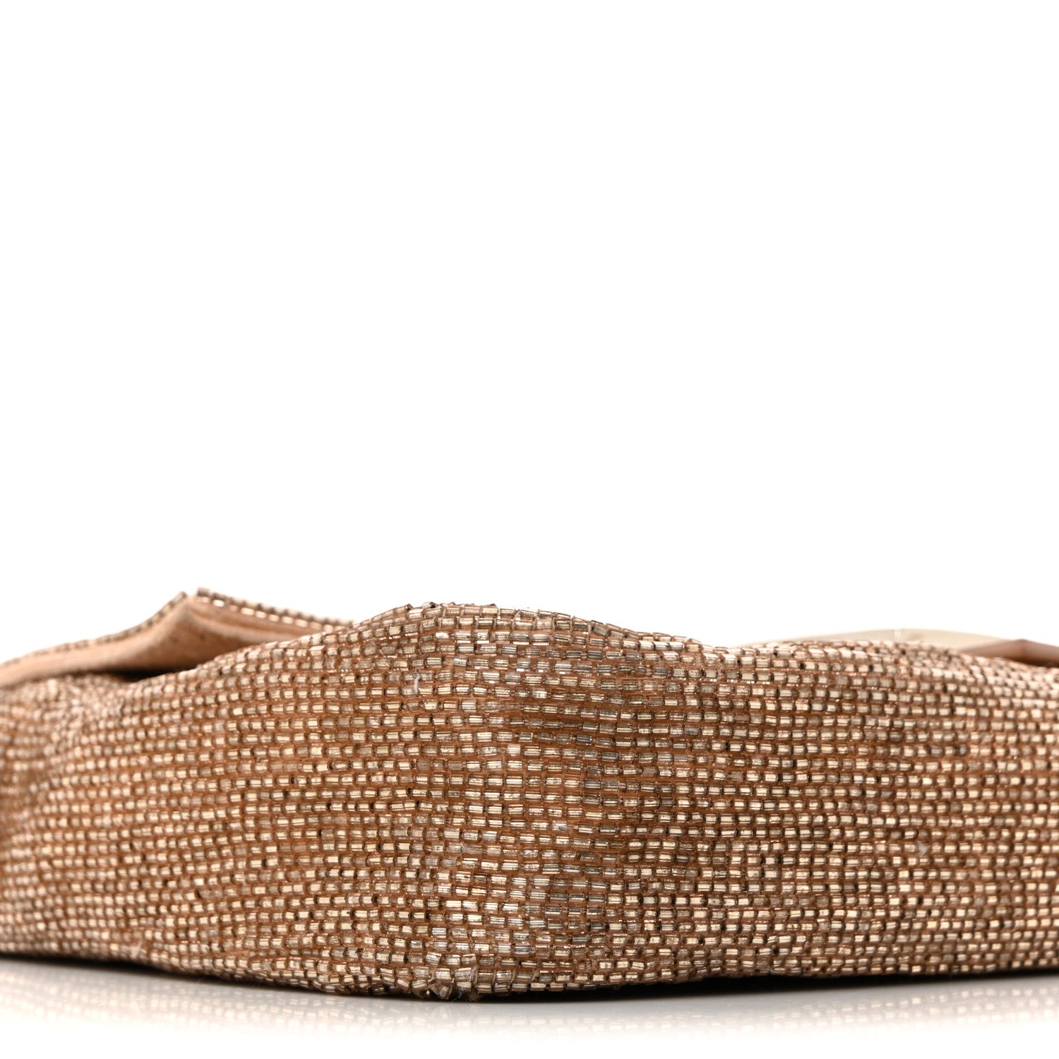 Fendi Beaded Baguette Beige 10 of 15