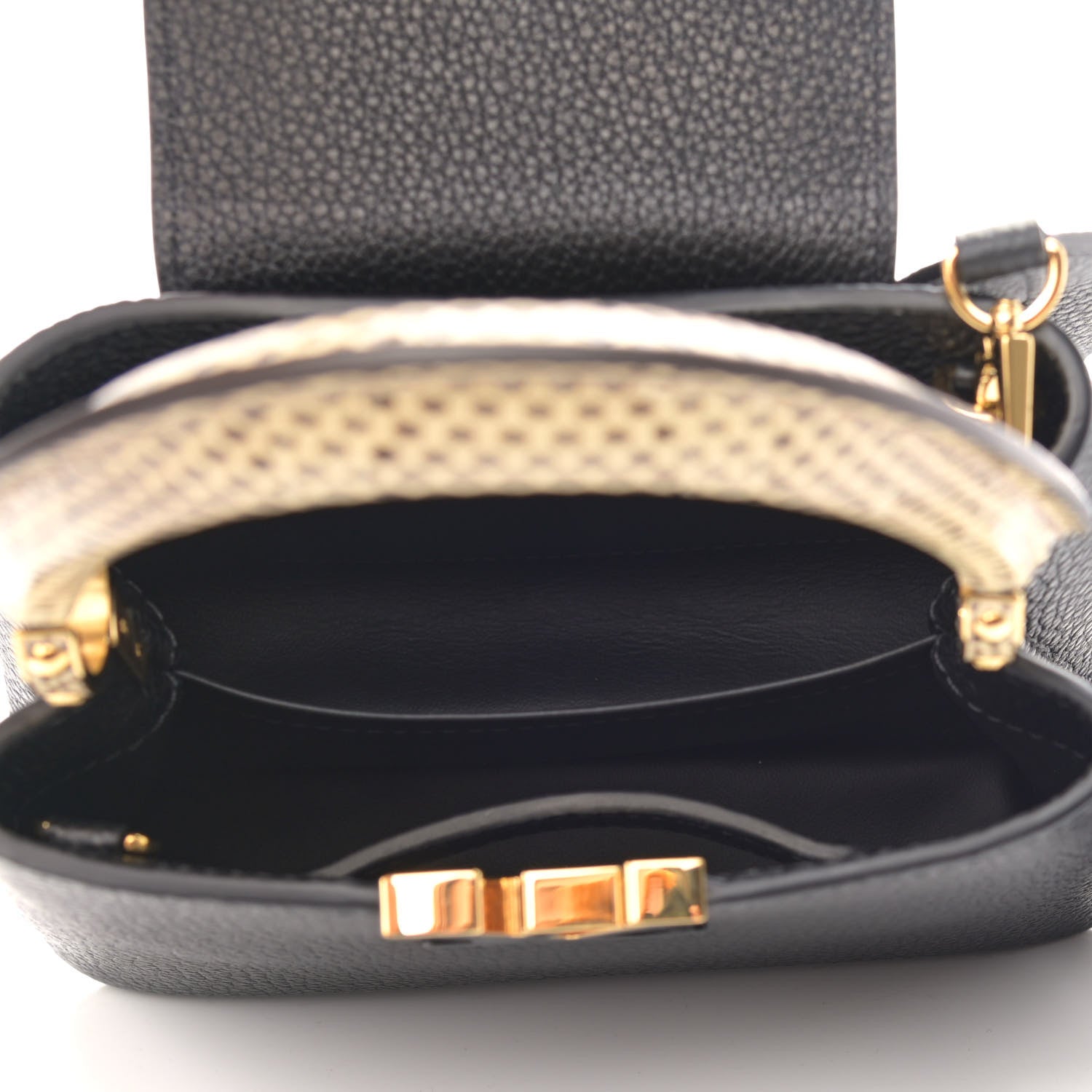 Louis Vuitton Taurillon Ayers Mini Capucines Black 4 of 9