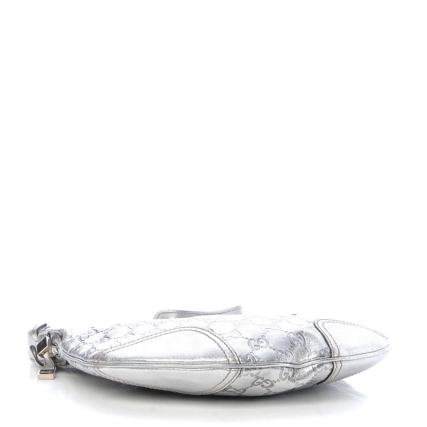 Metallic Guccissima Small Princy Hobo Silver