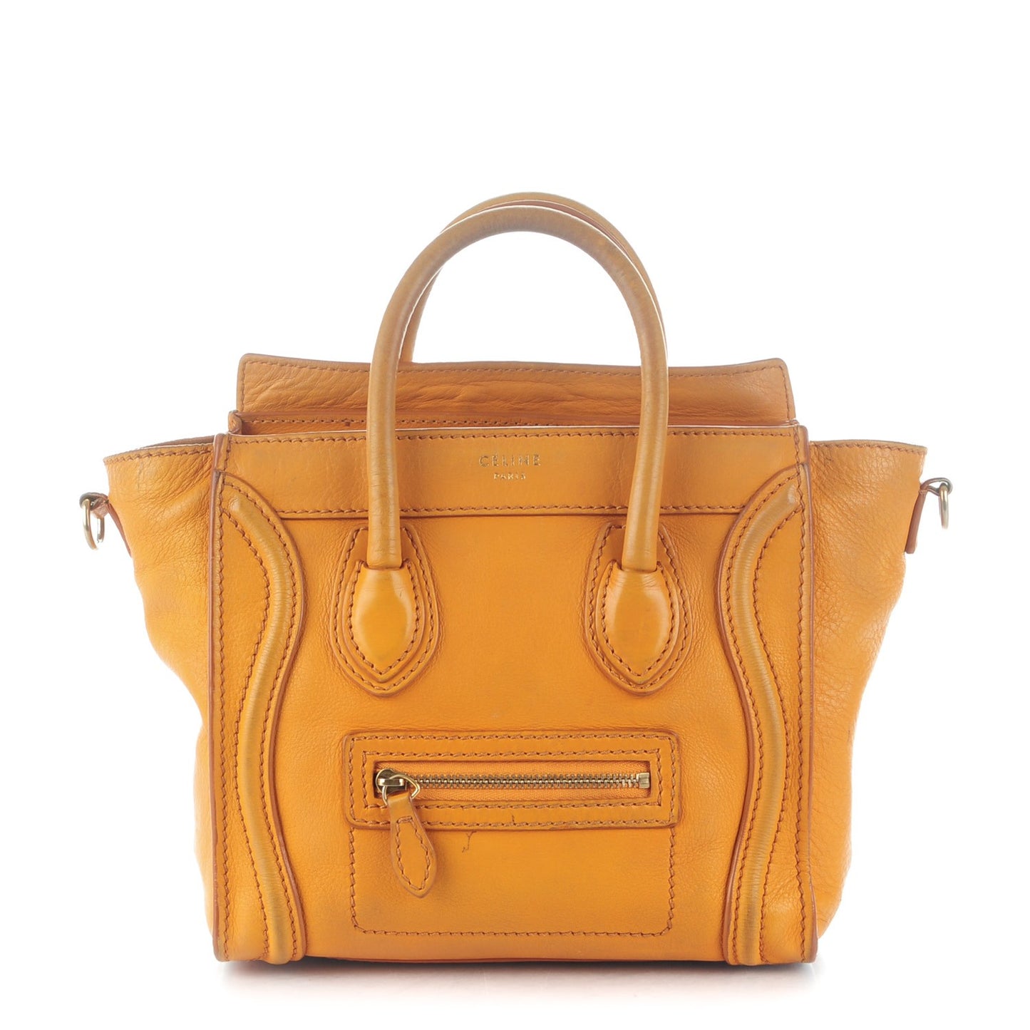 Smooth Calfskin Nano Luggage Dark Yellow
