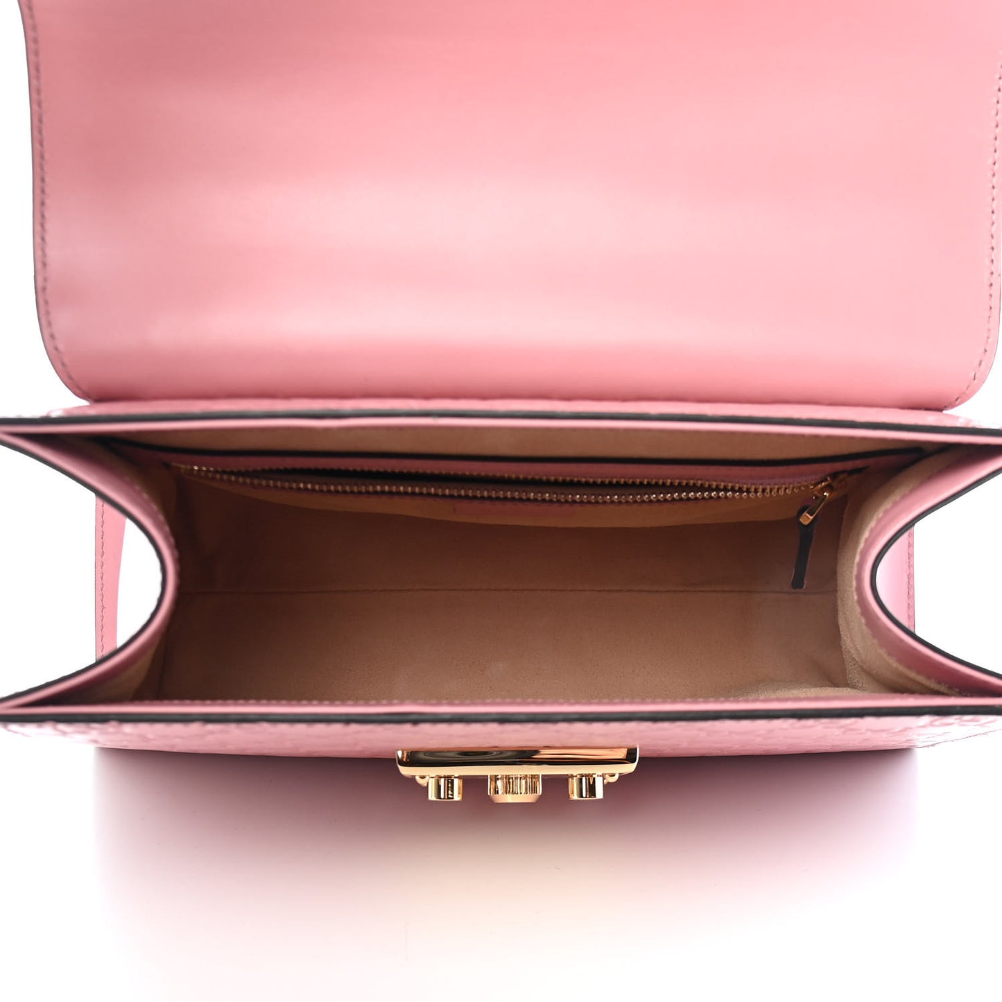 Guccissima Signature Small Padlock Top Handle Bag Rose Baby Candy
