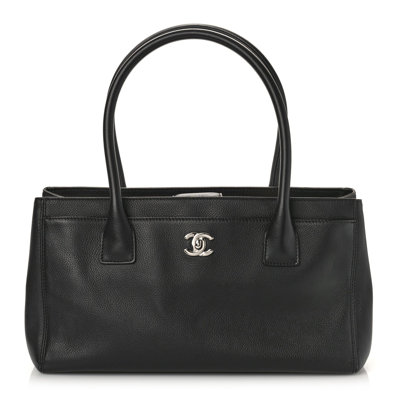 Chanel Calfskin Small Cerf Executive Shopper Tote Black 3 of 10