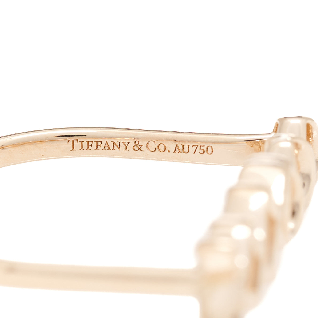 Tiffany 18K Rose Gold Paloma's Graffiti Love and Kisses Ring 53 6.25 4 of 5