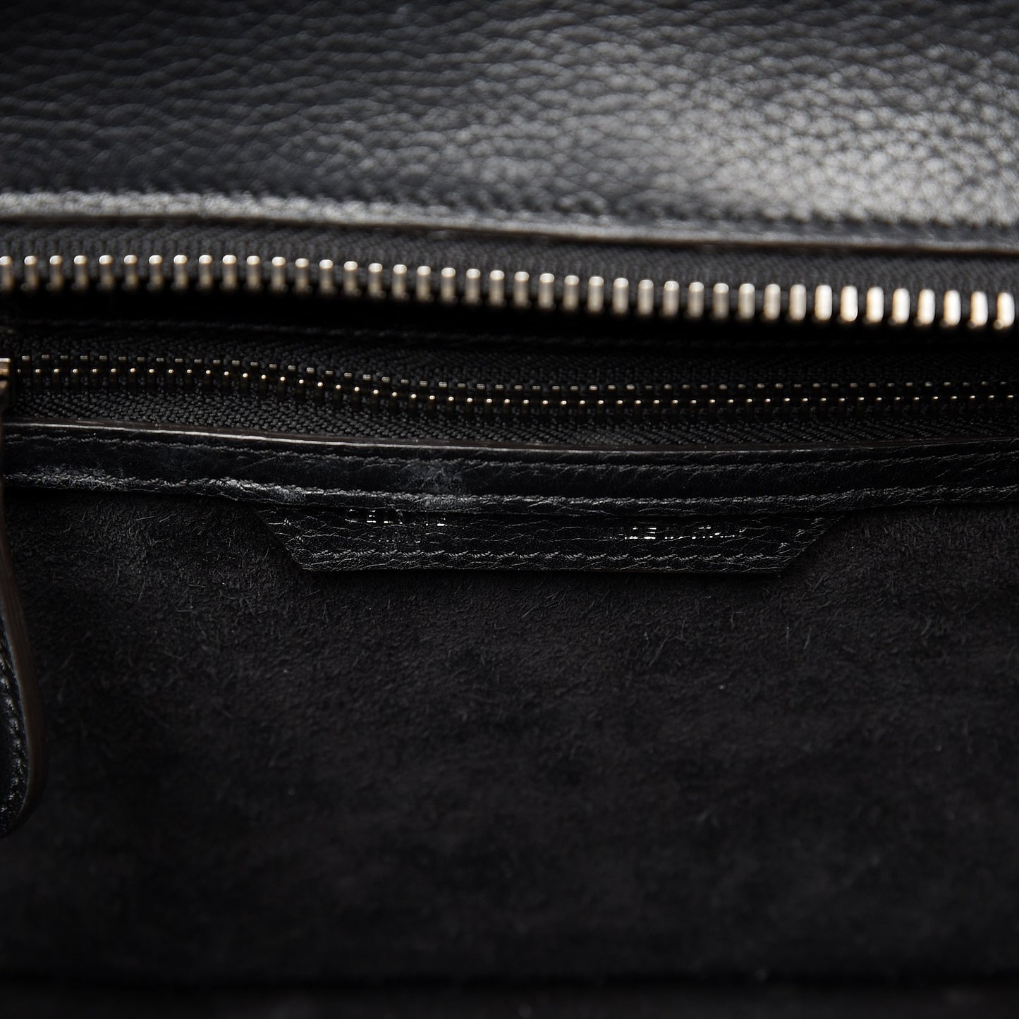 Drummed Calfskin Micro Luggage Black