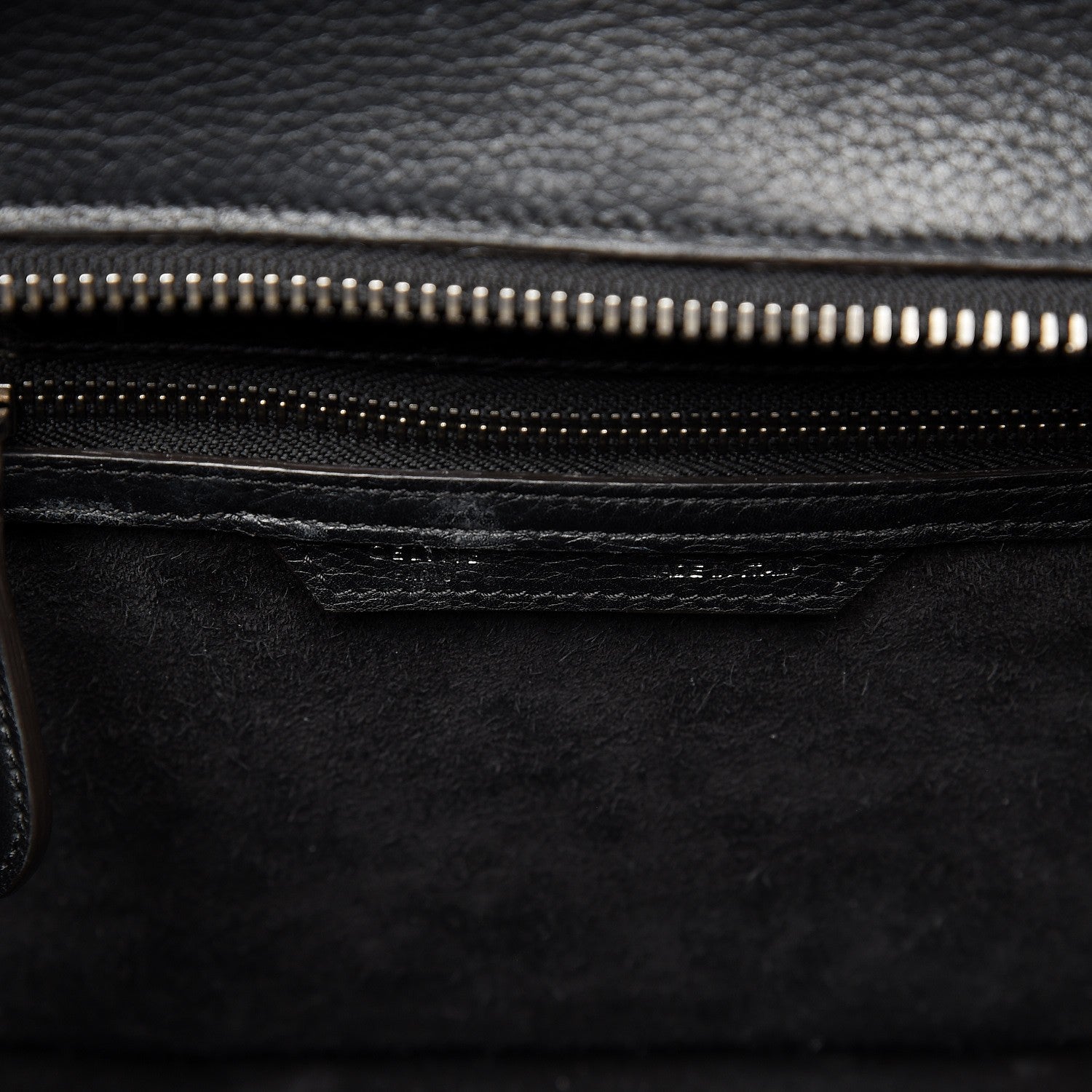Celine Drummed Calfskin Micro Luggage Black 7 of 16