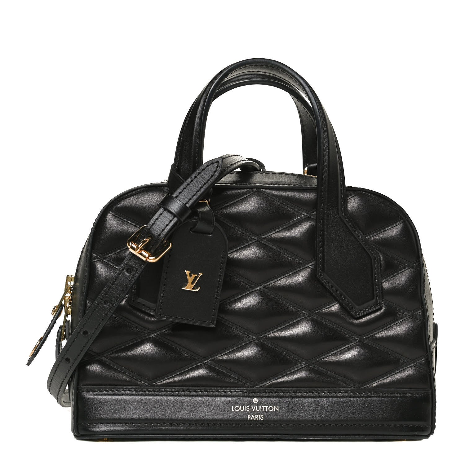 Louis Vuitton Lambskin Malletage Mini Dora Black 1 of 12