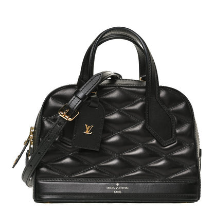 Louis Vuitton Lambskin Malletage Mini Dora Black 1 of 12