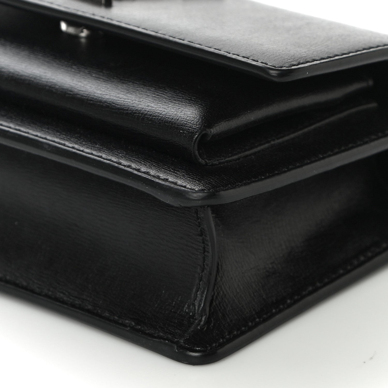 Saint Laurent Calfskin Monogram Sunset Chain Wallet Black 9 of 10
