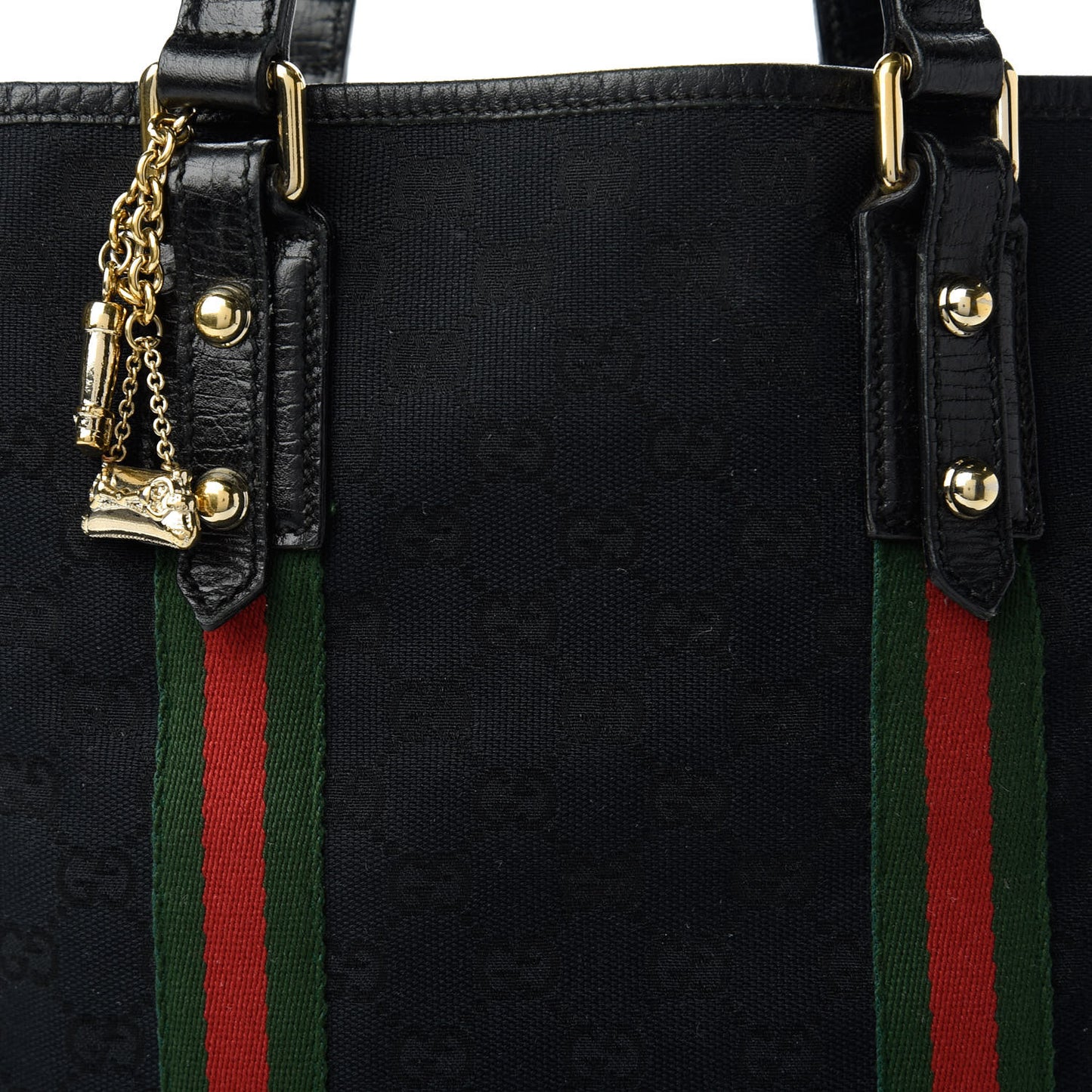 Monogram Web Jolicoeur Vertical Shopping Tote Black