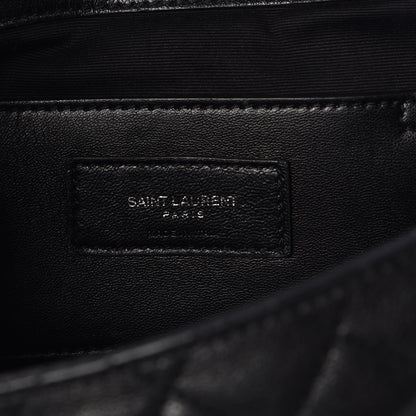 Saint Laurent Sheepskin Tri-Quilt Monogram Medium College Bag Black 8 of 15