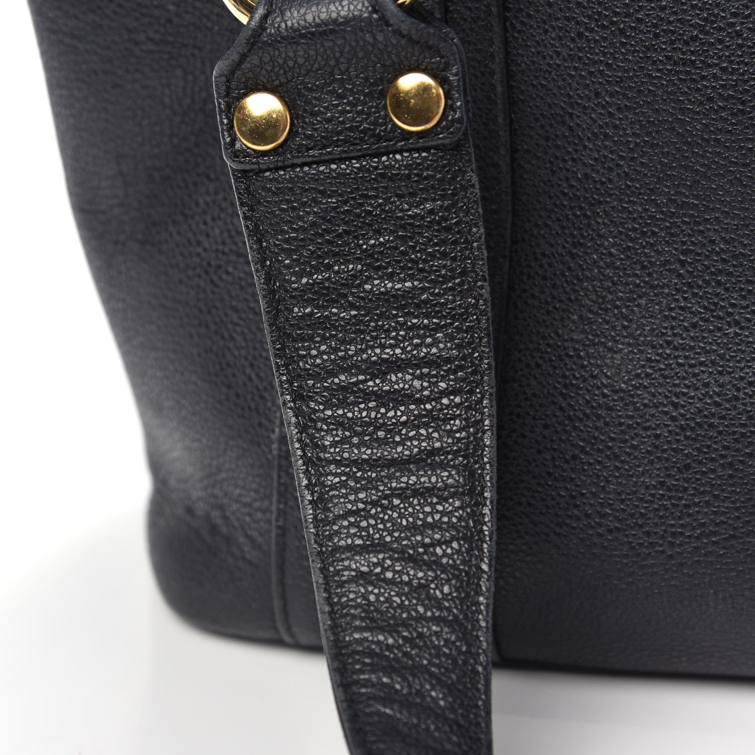 MCM Grained Calfskin Mini Tote Black 8 of 15