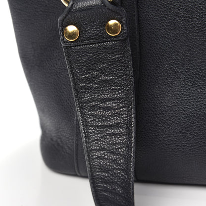 MCM Grained Calfskin Mini Tote Black 8 of 15