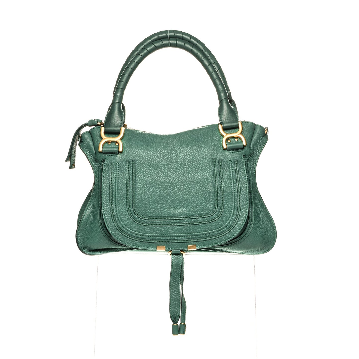 Calfskin Medium Marcie Satchel Emerald