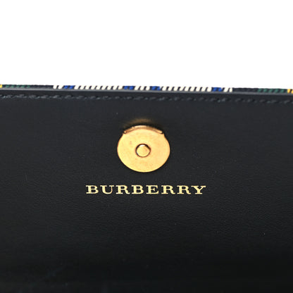 Burberry Canvas Tartan Check Mix Henley Wallet on Chain Green Multicolor 6 of 8