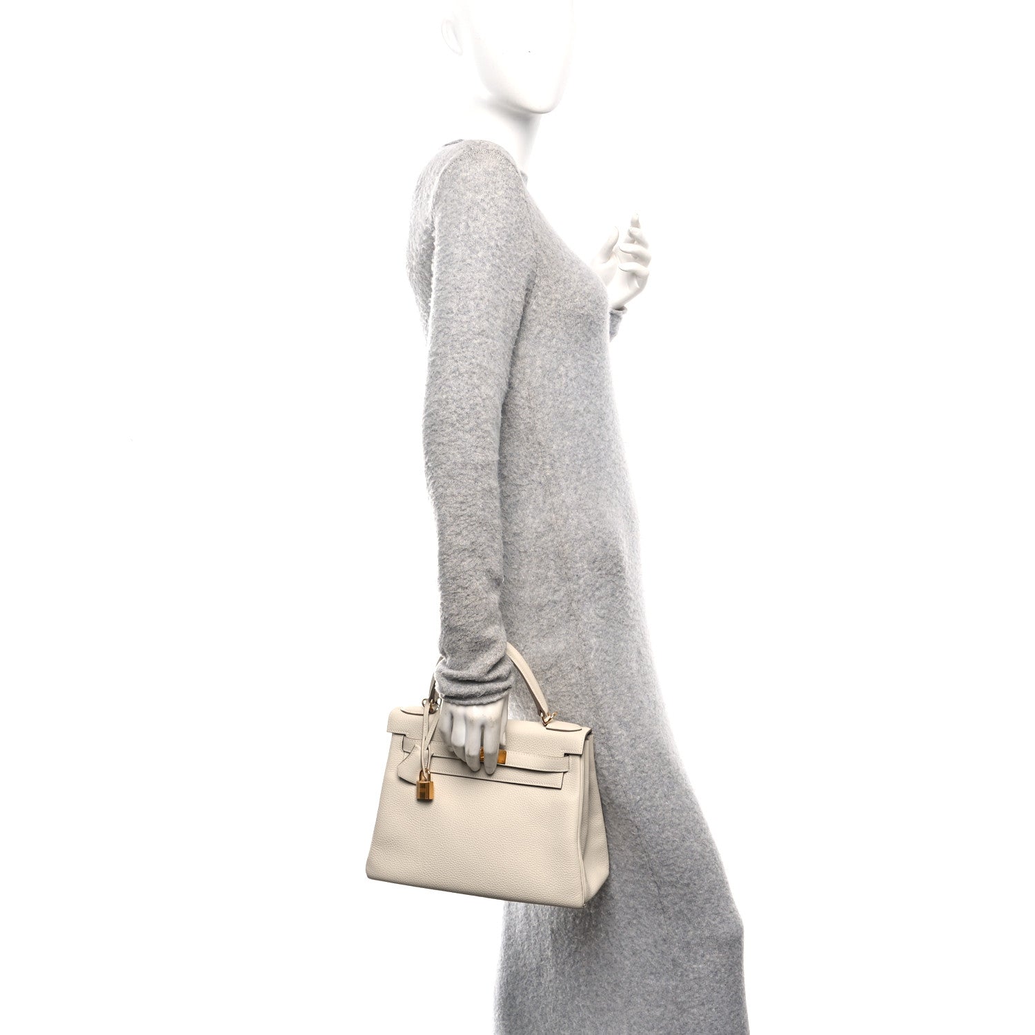 Hermes Togo Kelly Retourne 28 Craie 2 of 10