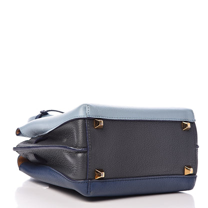 MCM Grained Calfskin Tri-Color Mini Milla Tote Blue 4 of 12