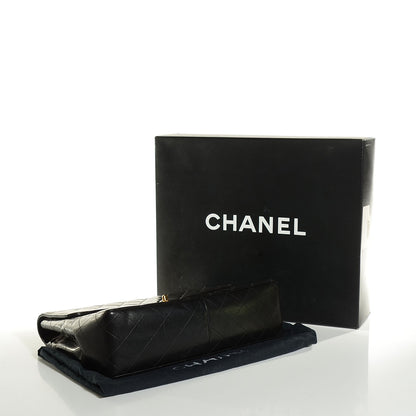 Chanel Lambskin Quilted Jumbo Flap Black 4 of 9