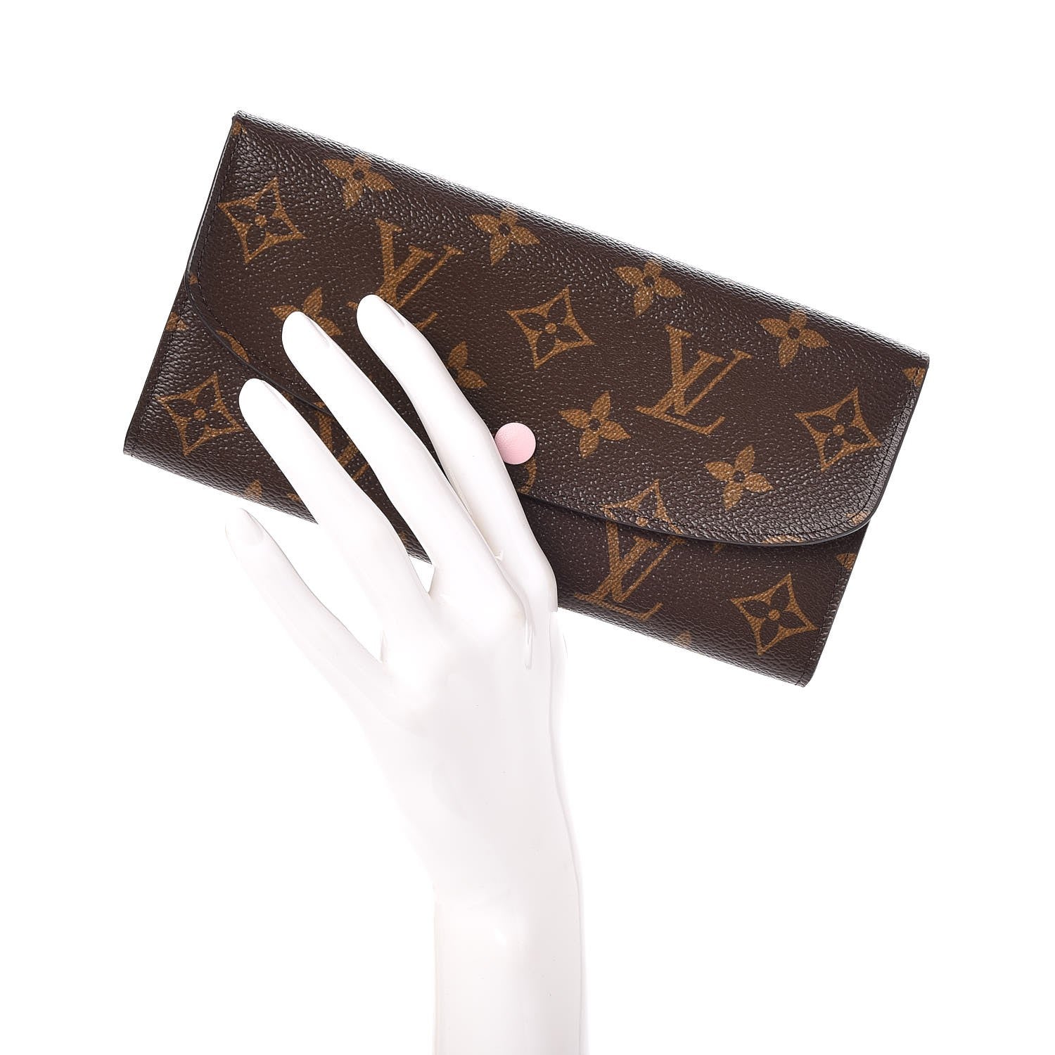 Louis Vuitton Monogram Emilie Wallet Rose Ballerine 2 of 7
