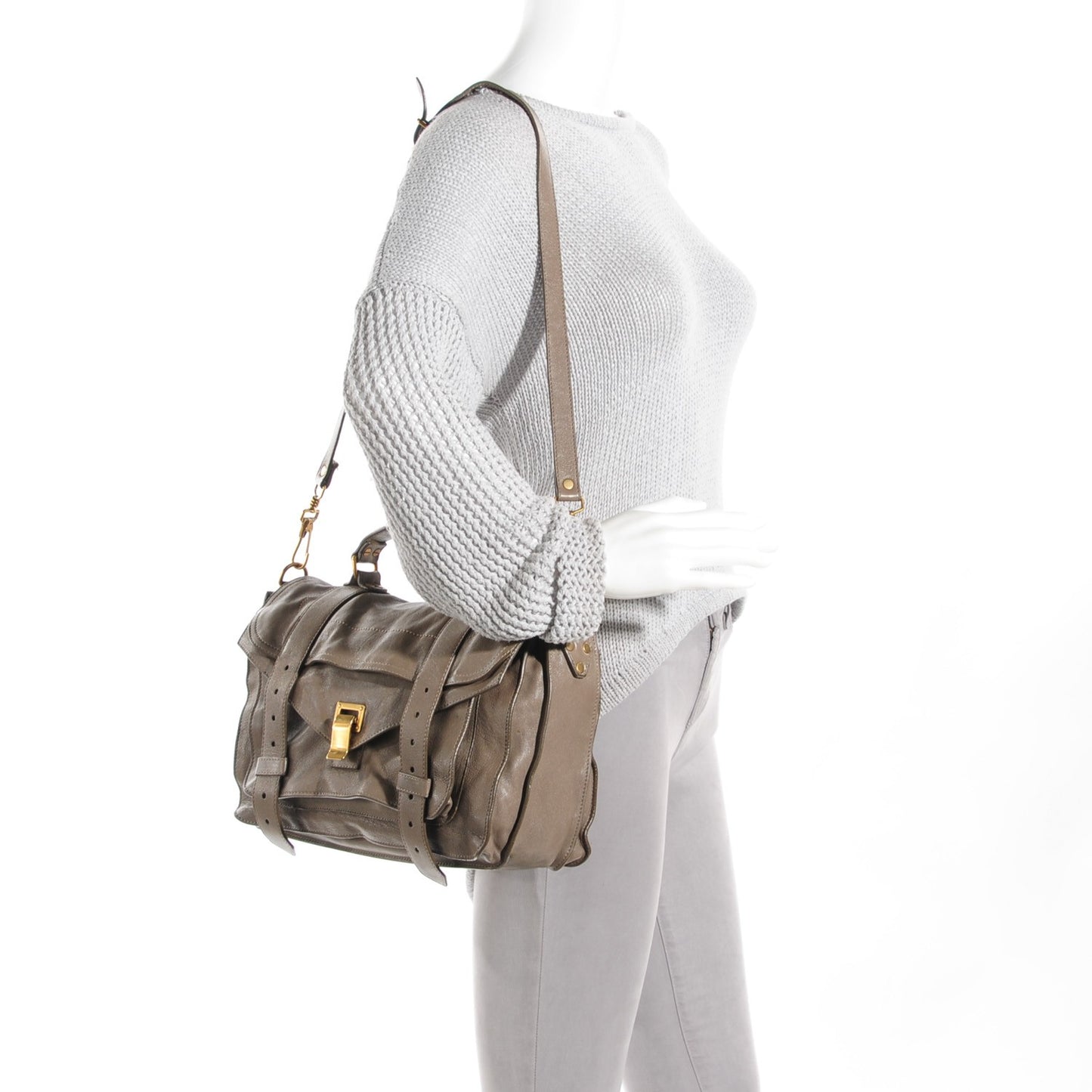 Lambskin Medium PS1 Satchel Smoke