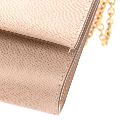 Salvatore Ferragamo Hammered Calfskin Mini Miss Vara Bow Chain Bag New Bisque 12 of 12