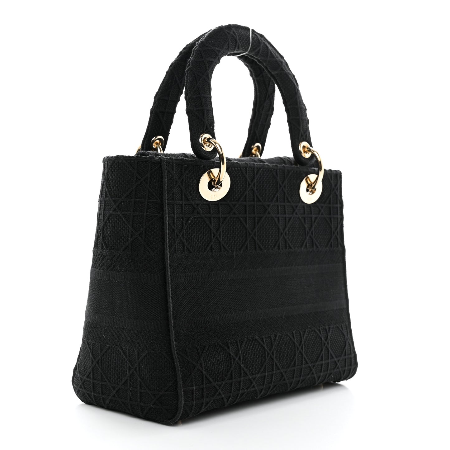 Canvas Embroidered Cannage Medium Lady D-Lite Black