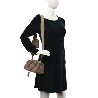 Prada Saffiano Lux Re-Edition 2005 Top Handle Crossbody Bag Cammeo 2 of 13