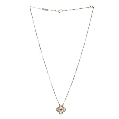 Van Cleef & Arpels 18K Yellow Gold Diamond Vintage Alhambra Pendant Necklace 3 of 6
