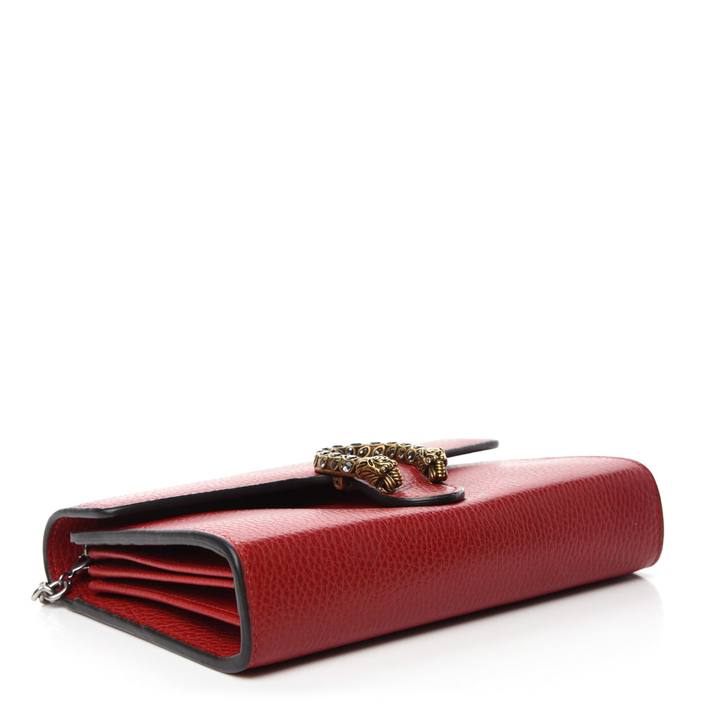 Calfskin Mini Dionysus Chain Wallet Hibiscus Red