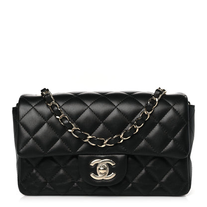 Chanel Lambskin Quilted Mini Rectangular Flap Black 1 of 11