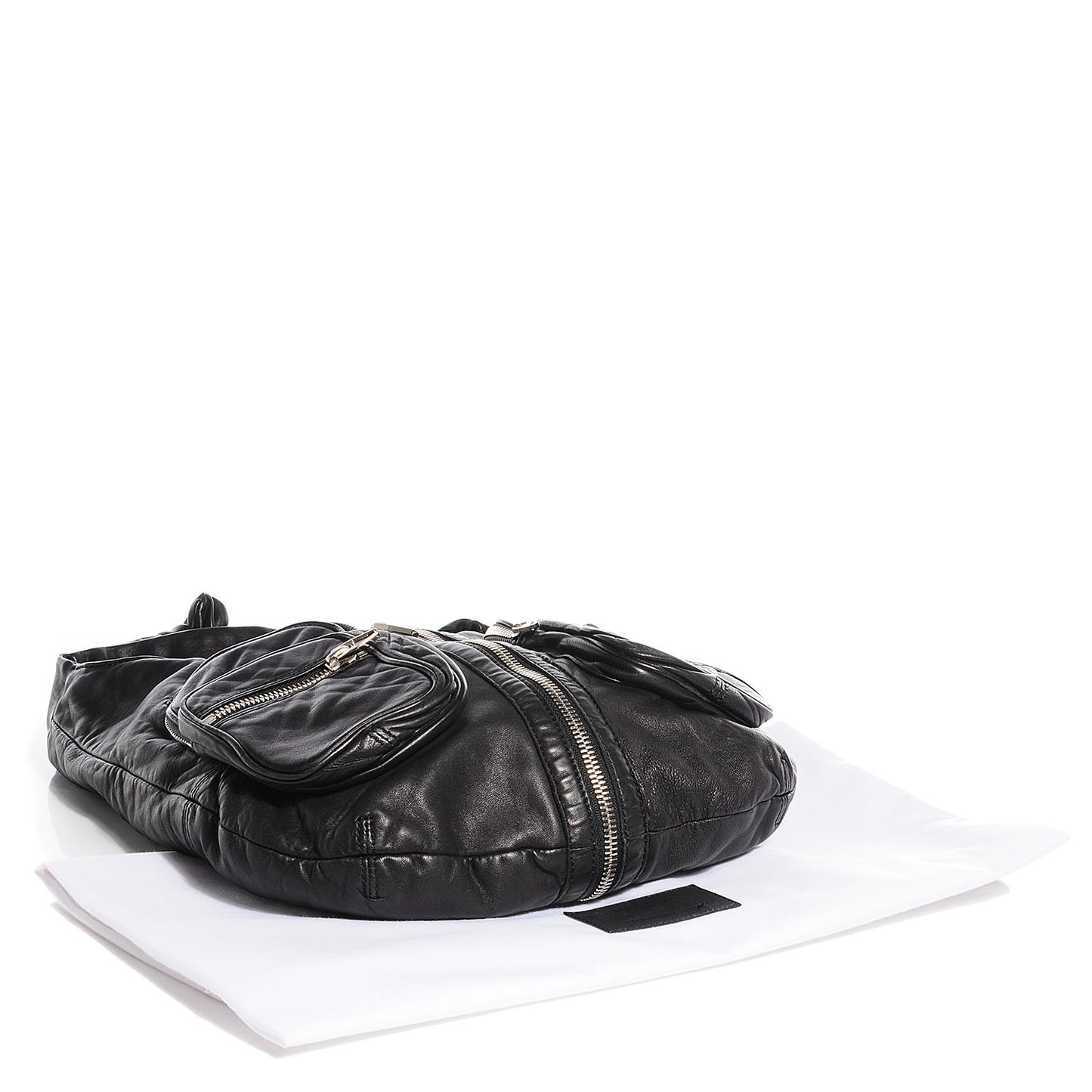 Lambskin Donna Hobo Black