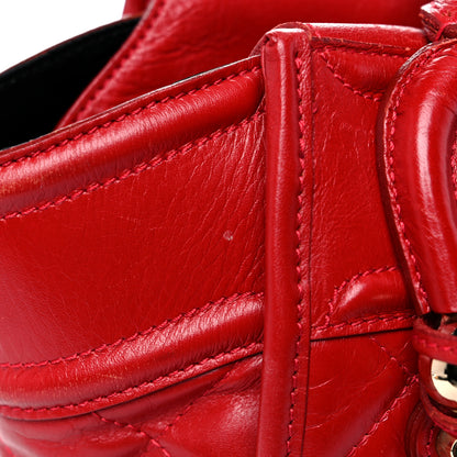 Burberry Calfskin Quilted Large Manor Tote Red 13 of 31
