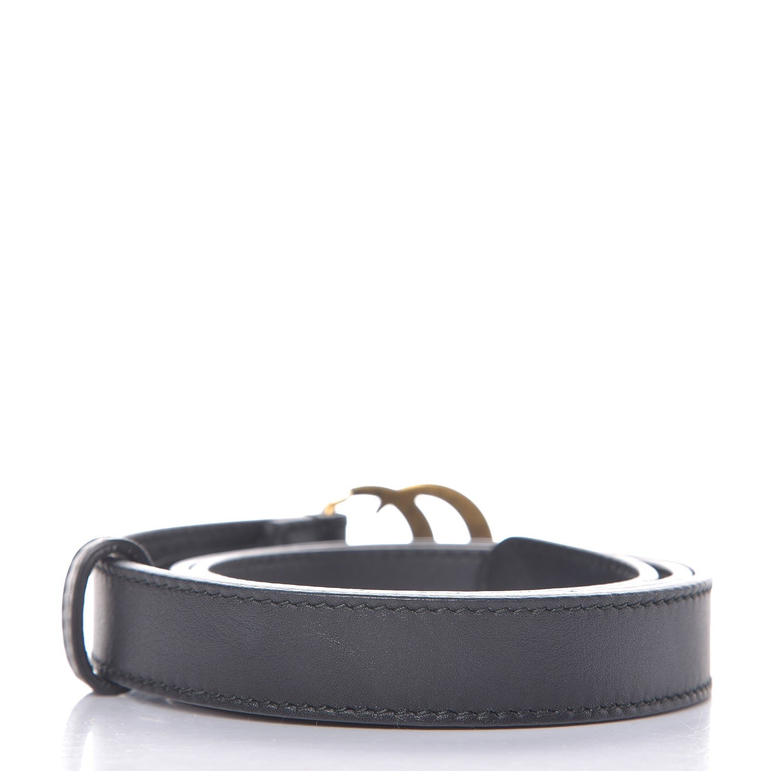 Gucci Calfskin Double G 20mm Belt 70 28 Black 3 of 5