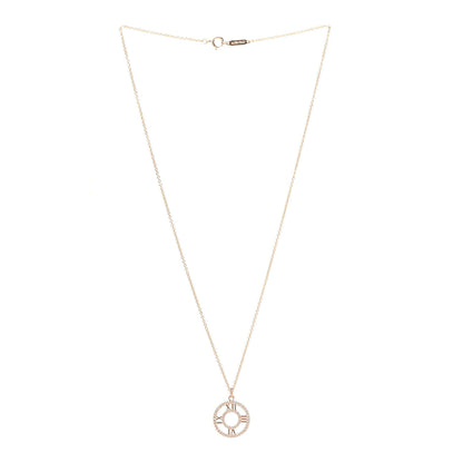Tiffany 18K Rose Gold Diamond Small Atlas Open Pave Pendant Necklace 3 of 8