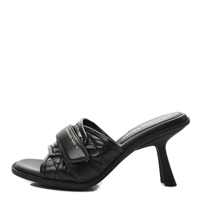 Christian Dior Calfskin Cannage Quilted Dio(r)evolution 80mm Slide Sandals 37 Black 1 of 9
