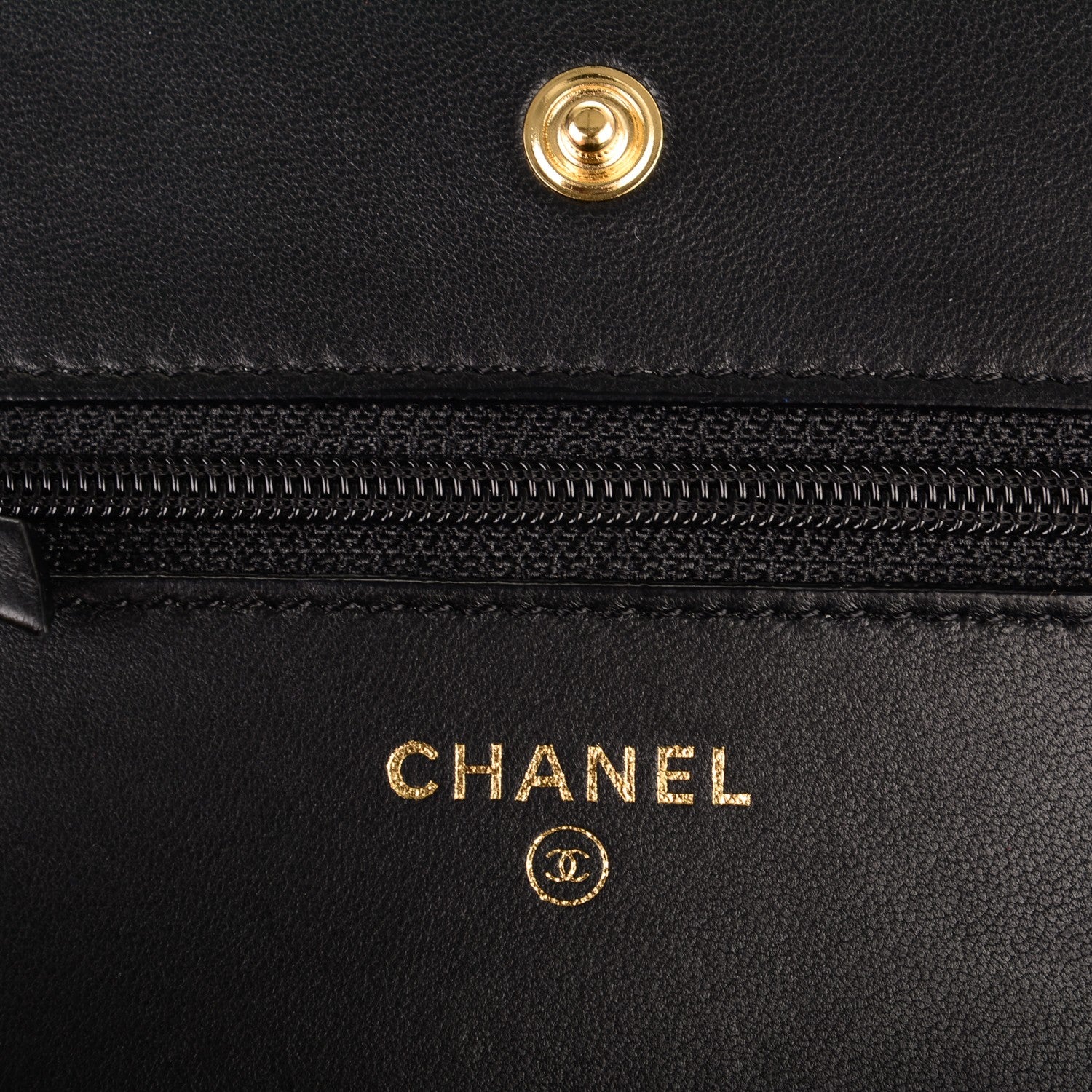 Chanel Lambskin Quilted Wallet On Chain WOC Black 5 of 8