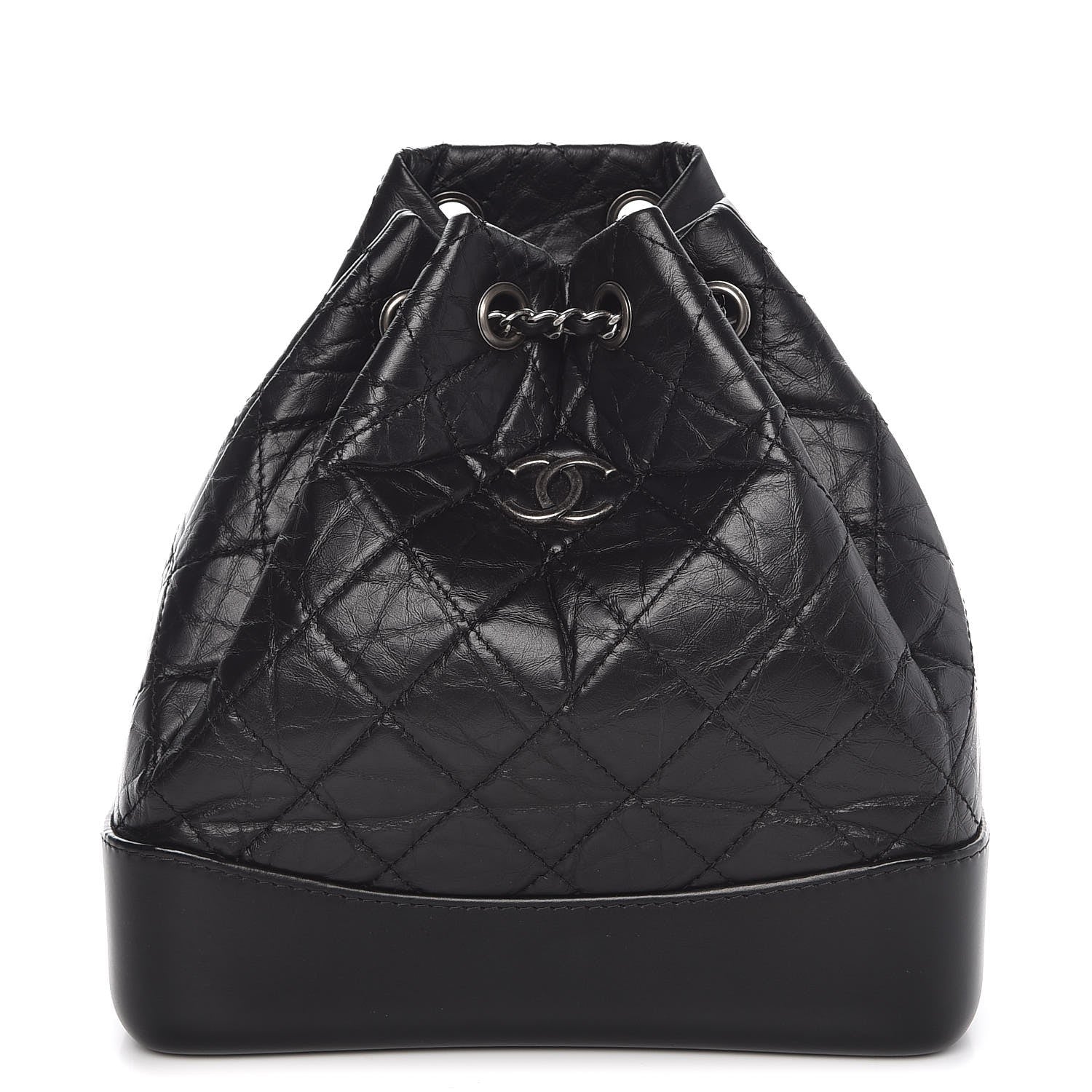 Chanel Aged Calfskin Quilted Small Gabrielle Backpack Black 1 of 8