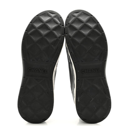Chanel Velvet Calfskin Mixed Fibers CC Sneakers 40 Black 5 of 12