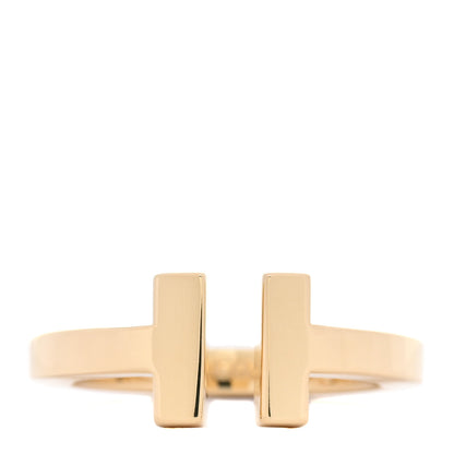 Tiffany 18K Yellow Gold T Square Ring 49 4.75 1 of 3