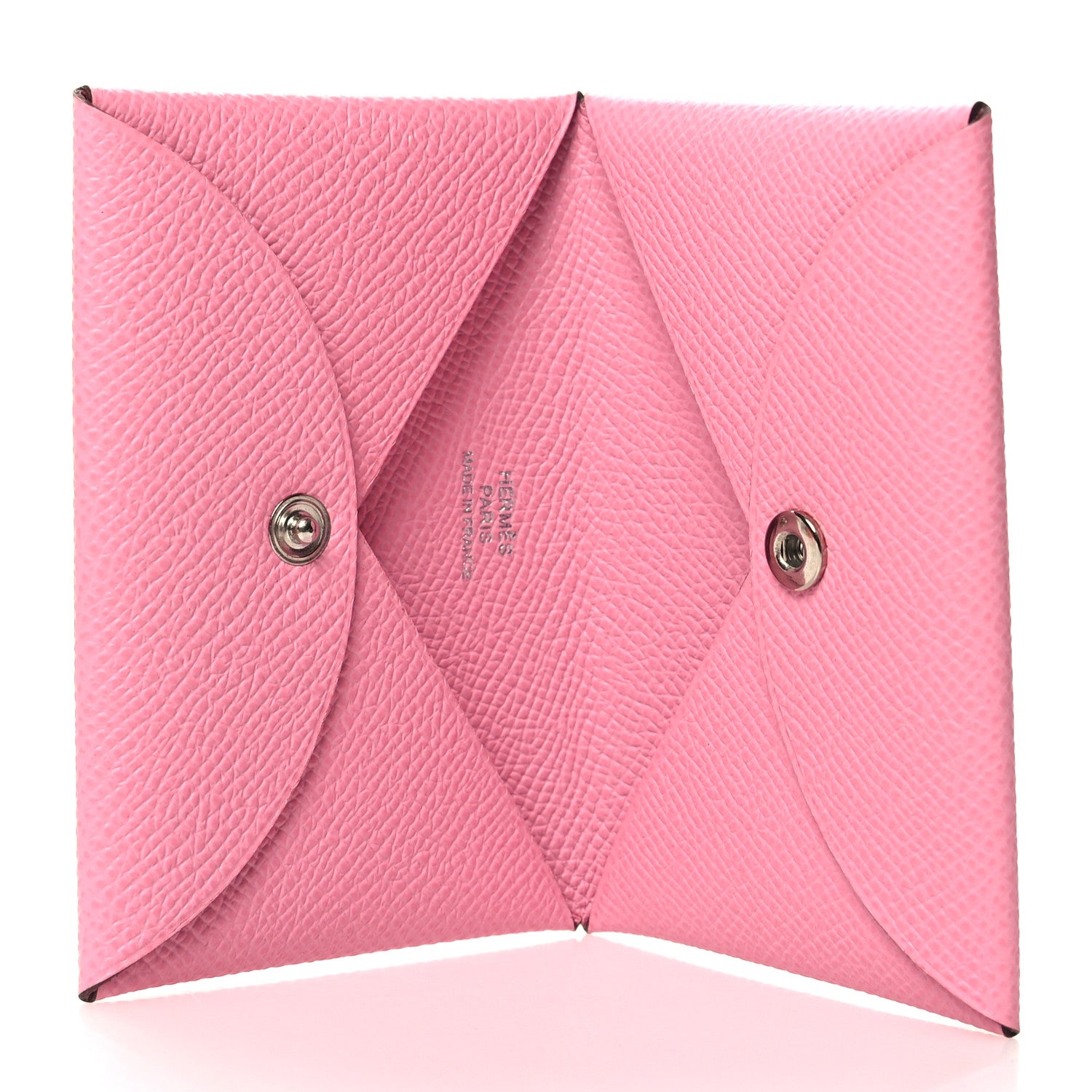 Hermes Epsom Calvi Card Case 5P Pink 5 of 10