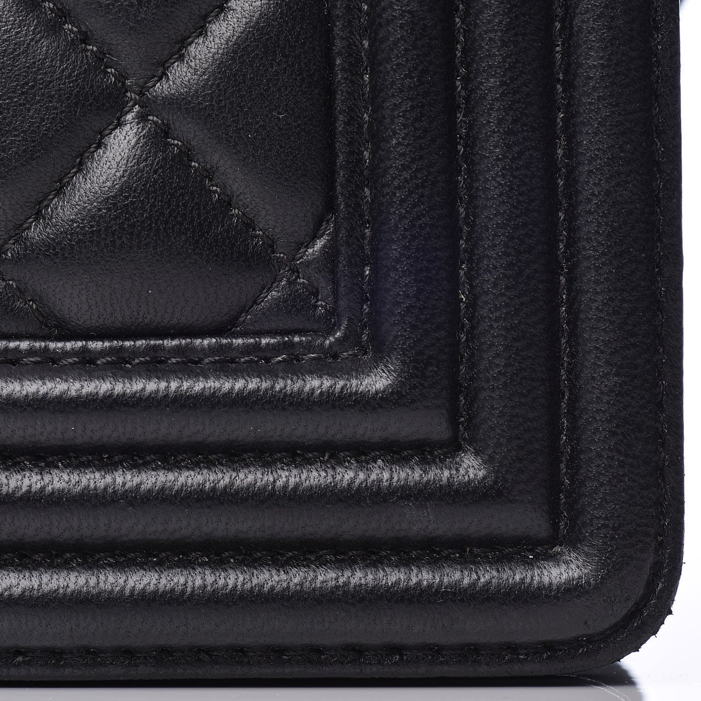 Lambskin Quilted New Medium Boy Flap Black