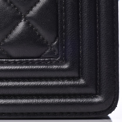 Chanel Lambskin Quilted New Medium Boy Flap Black 13 of 15