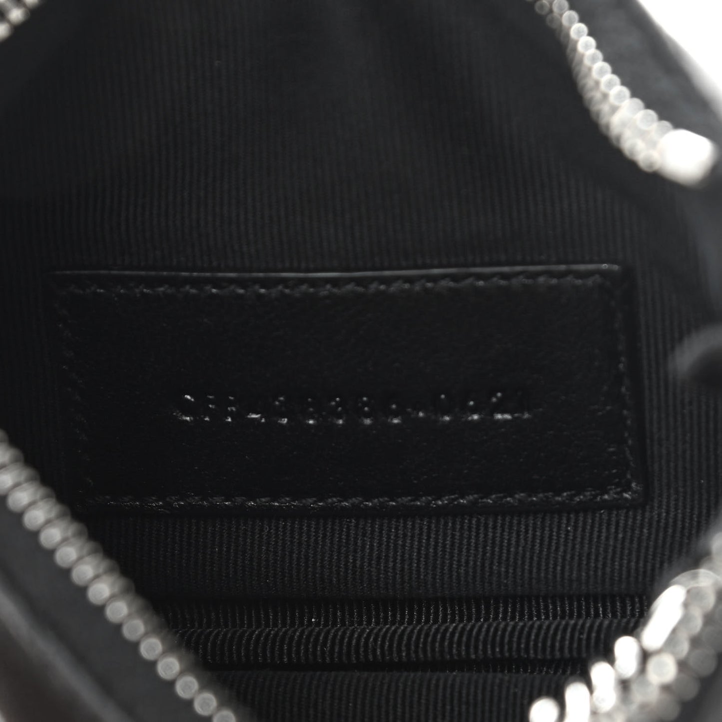 Calfskin Matelasse Monogram Key Pouch Black