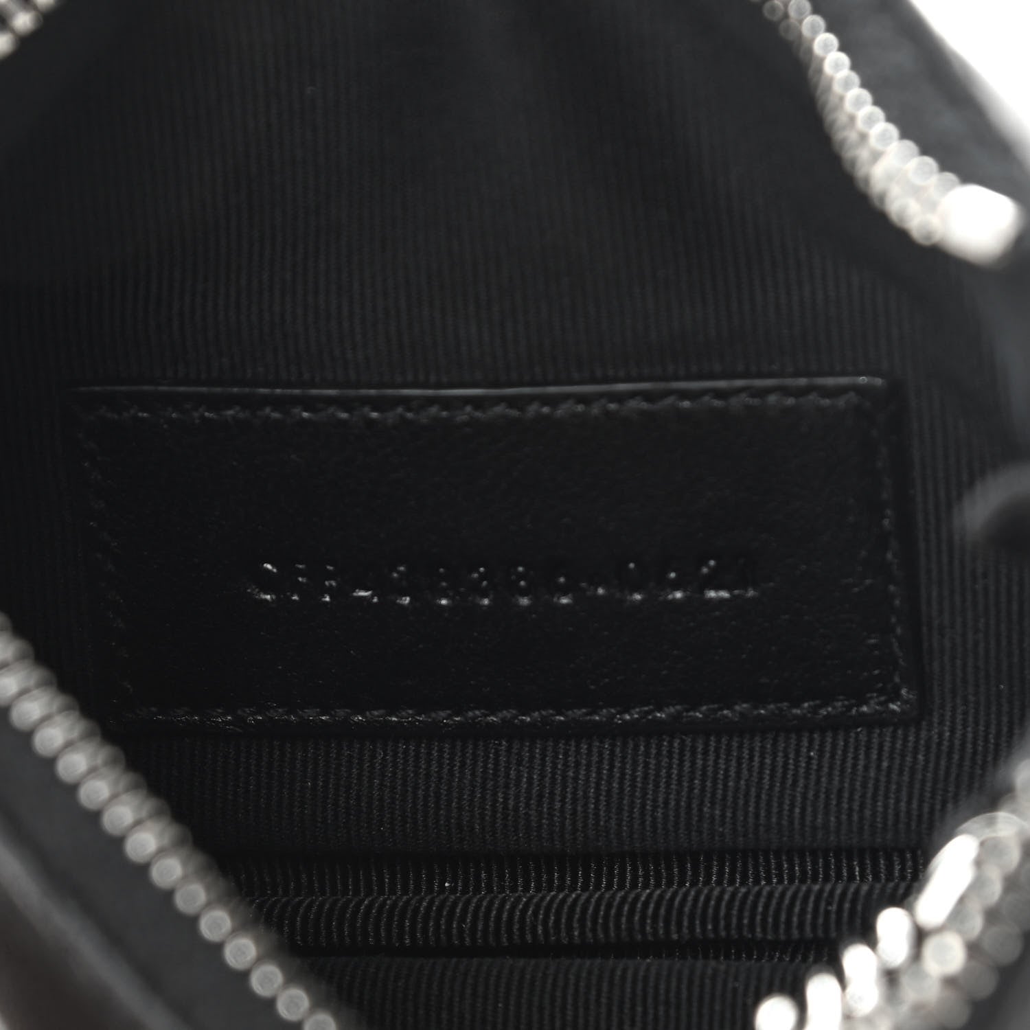 Saint Laurent Calfskin Matelasse Monogram Key Pouch Black 4 of 9