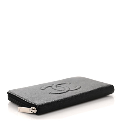 Chanel Caviar Large Timeless CC Zip Around Organizer Wallet Black 4 of 8