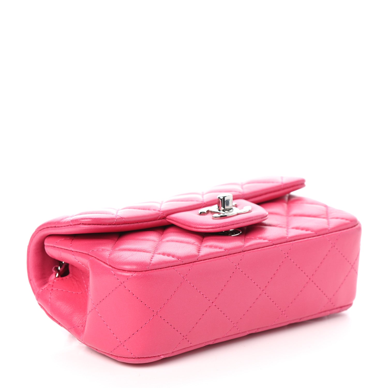 Chanel Lambskin Quilted Extra Mini Flap Dark Pink 4 of 10