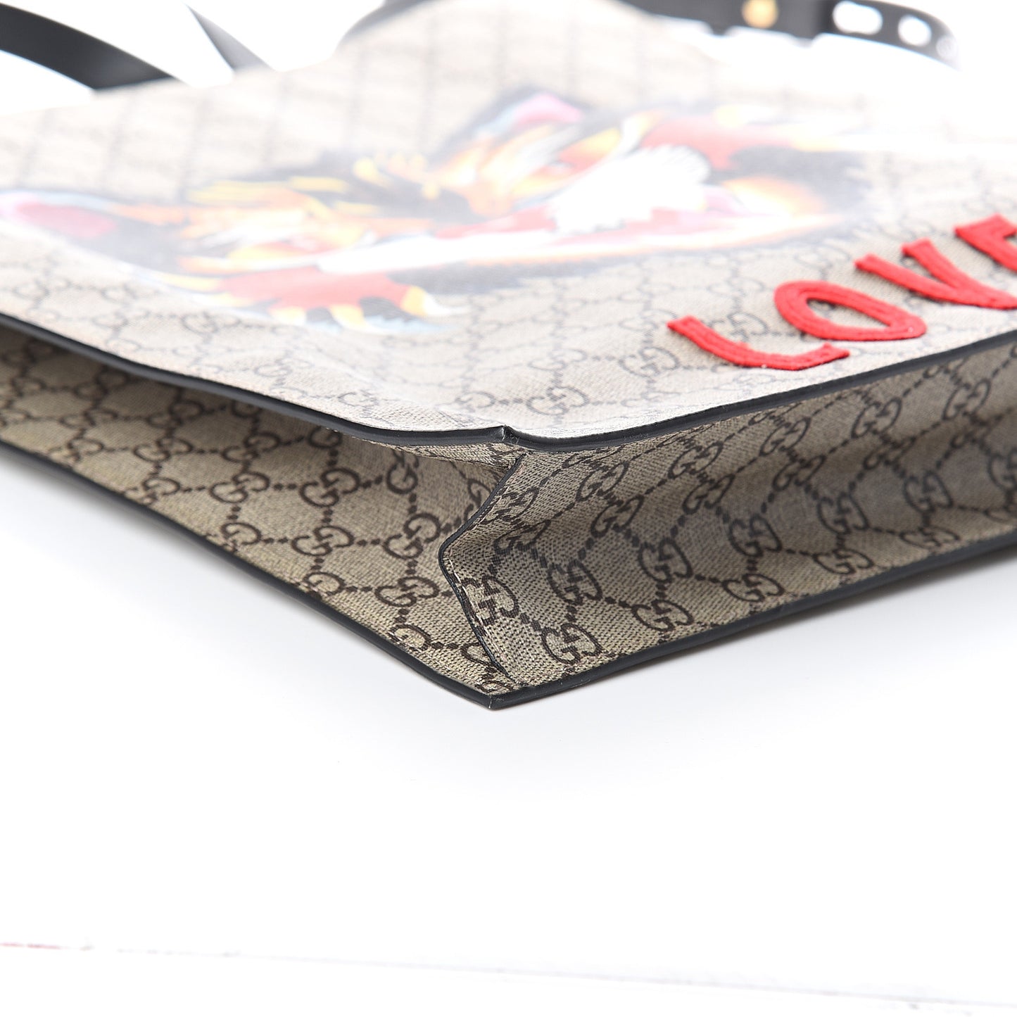 GG Supreme Monogram Angry Cat Vertical Tote
