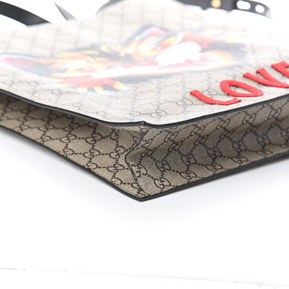 Gucci GG Supreme Monogram Angry Cat Vertical Tote 7 of 8